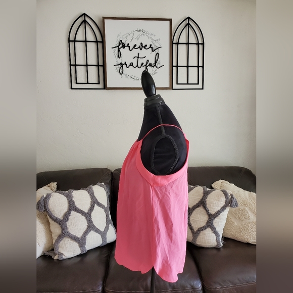 Trina Turk Bubble Gum Barbie Pink Strappy Tank Summer Vibes Boho Chic Classic - Picture 3 of 13